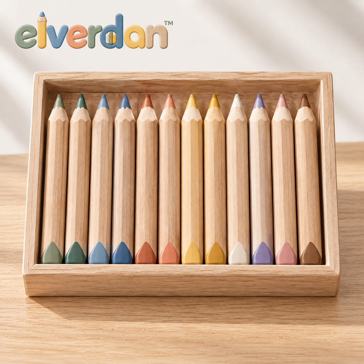 Elverdan™ Wooden Colored Pencil Set