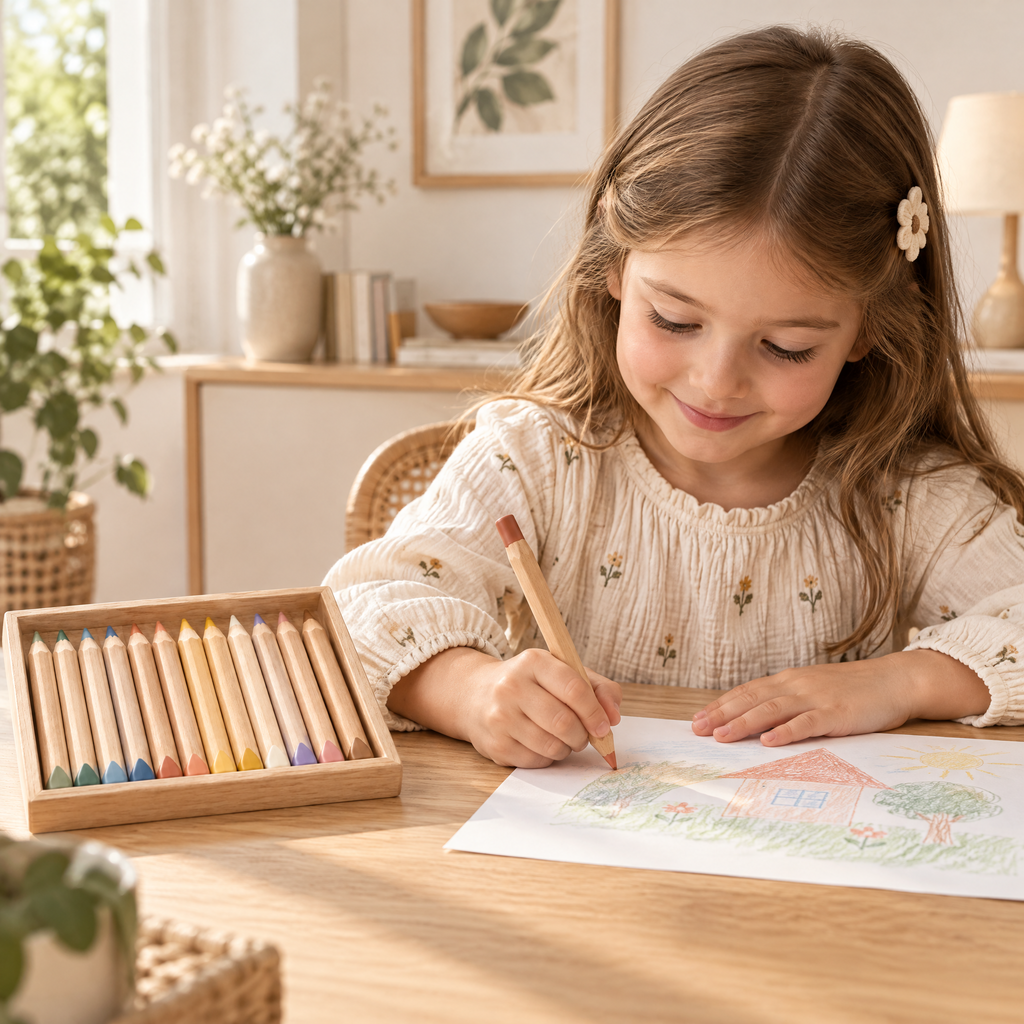 Elverdan™ Wooden Colored Pencil Set