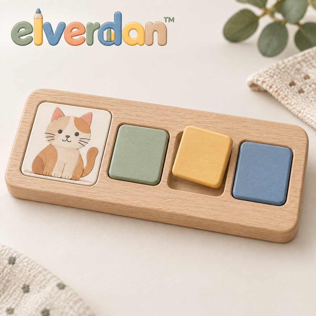 Elverdan™ Wooden Sliding Picture Puzzle