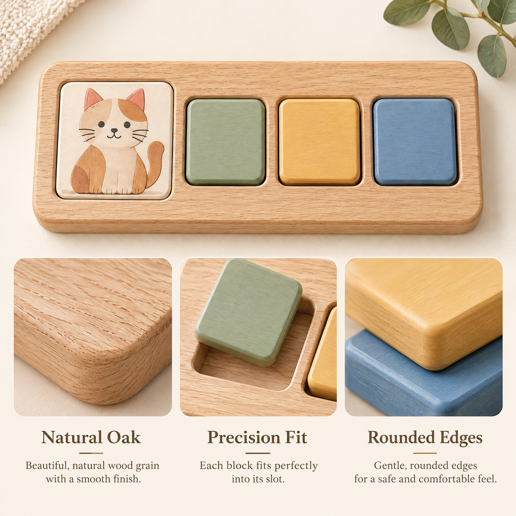 Elverdan™ Wooden Sliding Picture Puzzle