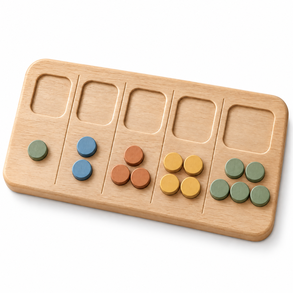 Elverdan™ Wooden Counting & Number Learning Board