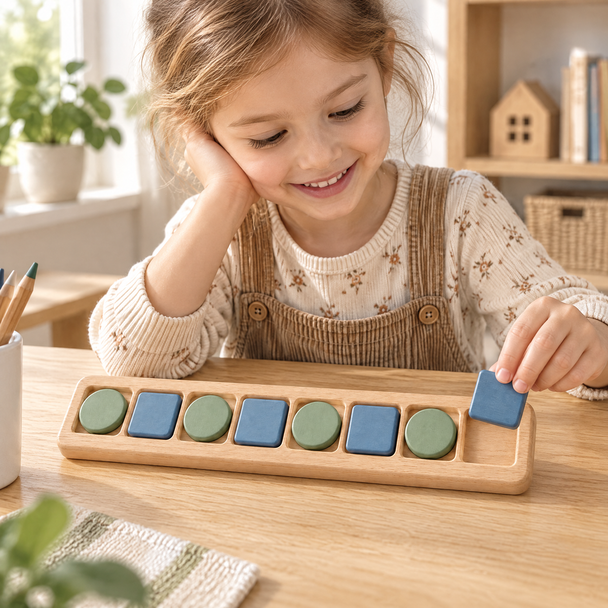 Elverdan™ Wooden Pattern & Sequence Puzzle Board