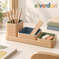 Elverdan™ Wooden Desktop School Supply Organizer