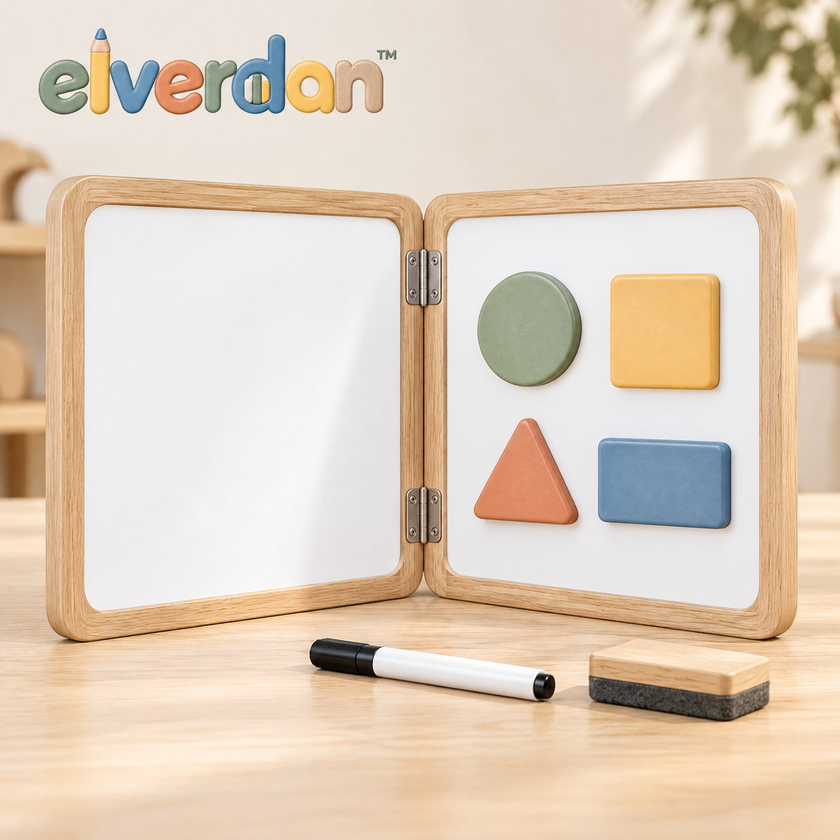 Elverdan™ Double-Sided Magnetic Shape Learning Board